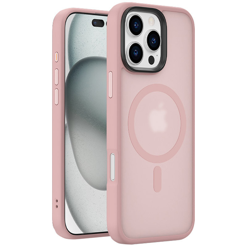 TPU+PC чехол Metal Buttons with MagSafe Colorful для Apple iPhone 16 Pro (6.3") Херсон - изображение 2