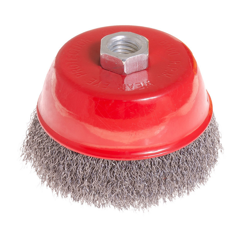 Щетка торцевая MASTERTOOL из рифленой проволоки Ø 100 мм М14 19-7210 Харьков - изображение 1