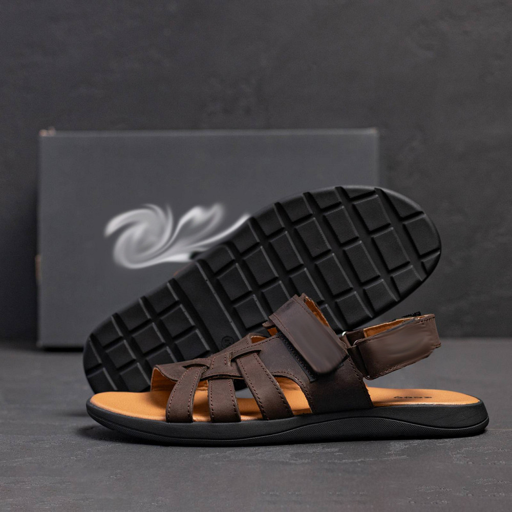 Мужские кожаные сандалии  Brown Киев - изображение 9