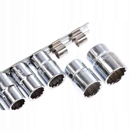 Набор 12-гранных головок на планке TOPTUL 12-гр. 1/2" 11ед. 8-22мм GAAQ1601U-12 Харків