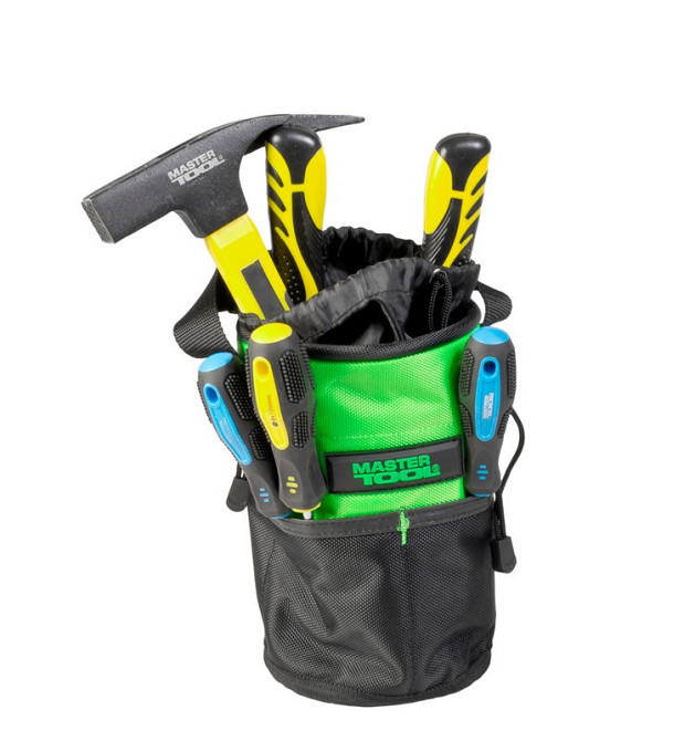 Сумка для инструментов открытая MASTERTOOL 220х145 мм 10 карманов усиленное дно 1680 DEN 79-1937 Харків - зображення 6