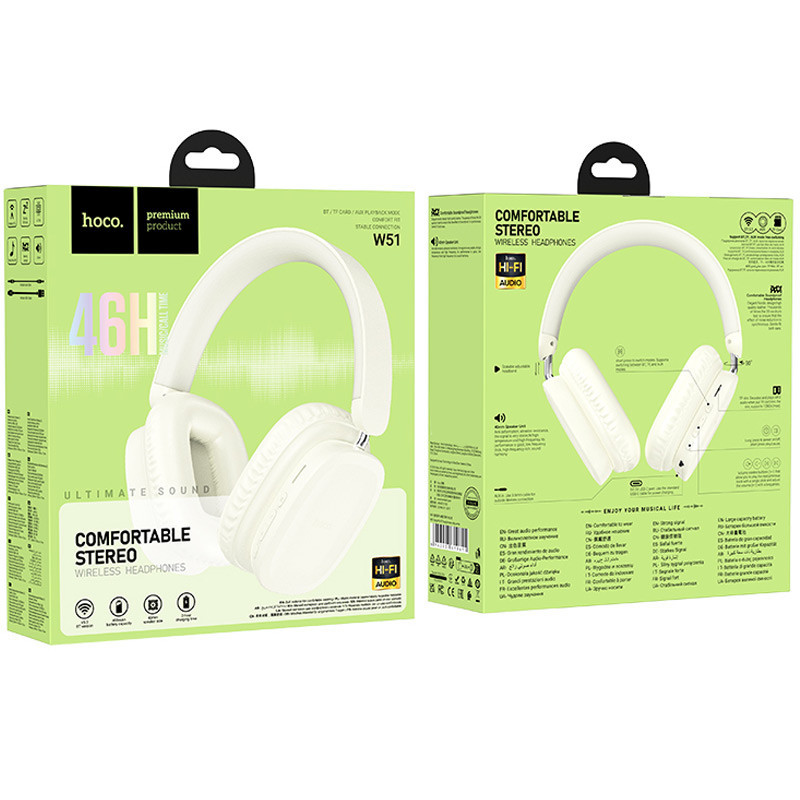 Накладные беспроводные наушники Hoco W51 Delightful Херсон - зображення 3