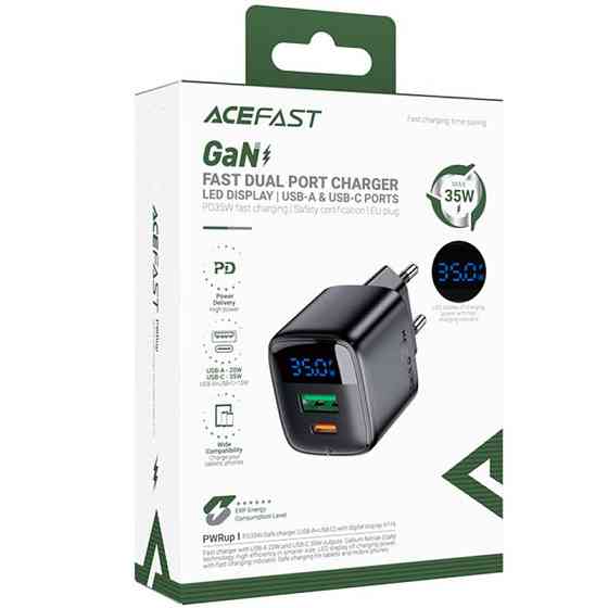 СЗУ Acefast A116 PD35W+QC3.0 GaN (1USB-A/1C) Херсон