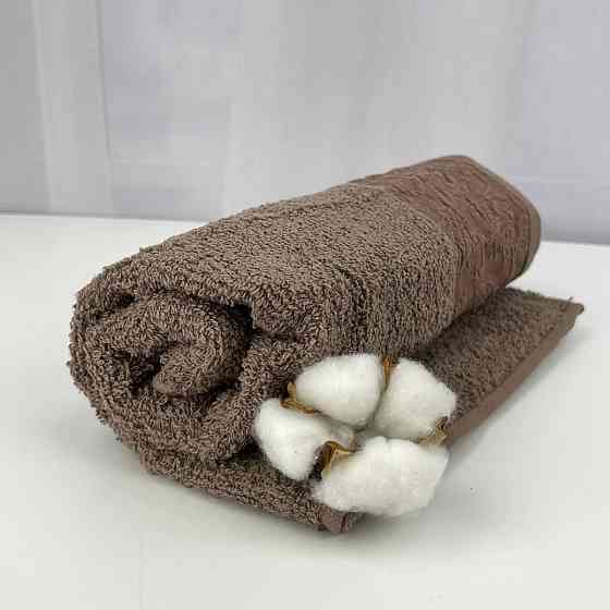 Рушник для обличчя махровий Febo Vip Cotton Botan Туреччина 6397 коричневий 50х90 см Київ