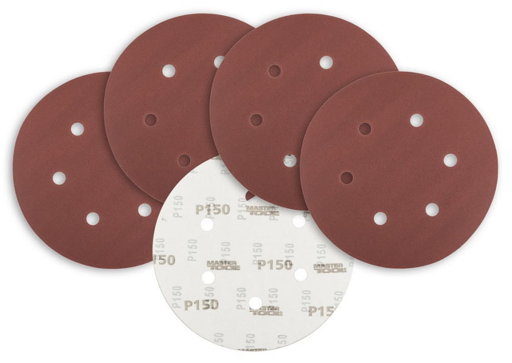 Круг шлифовальный на липучке MASTERTOOL 225 мм/6 отв P150 набор 5 шт 08-2015-H Харків - зображення 3