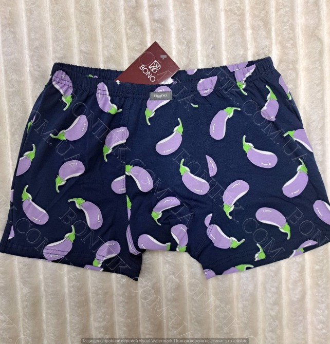 Мужские боксеры с принтом баклажан (арт. МШ 950352) Кривий Ріг - зображення 1