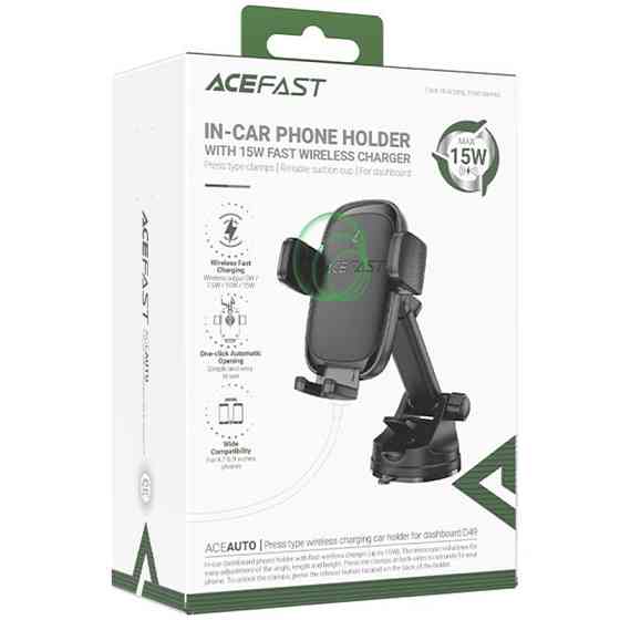 Автодержатель с БЗУ Acefast D49 Wireless Charging 15W Херсон