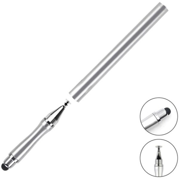 DM Стилус ручка Universal Drawing 2 в 1 для планшетів і смартфонів Silver Харків - зображення 7