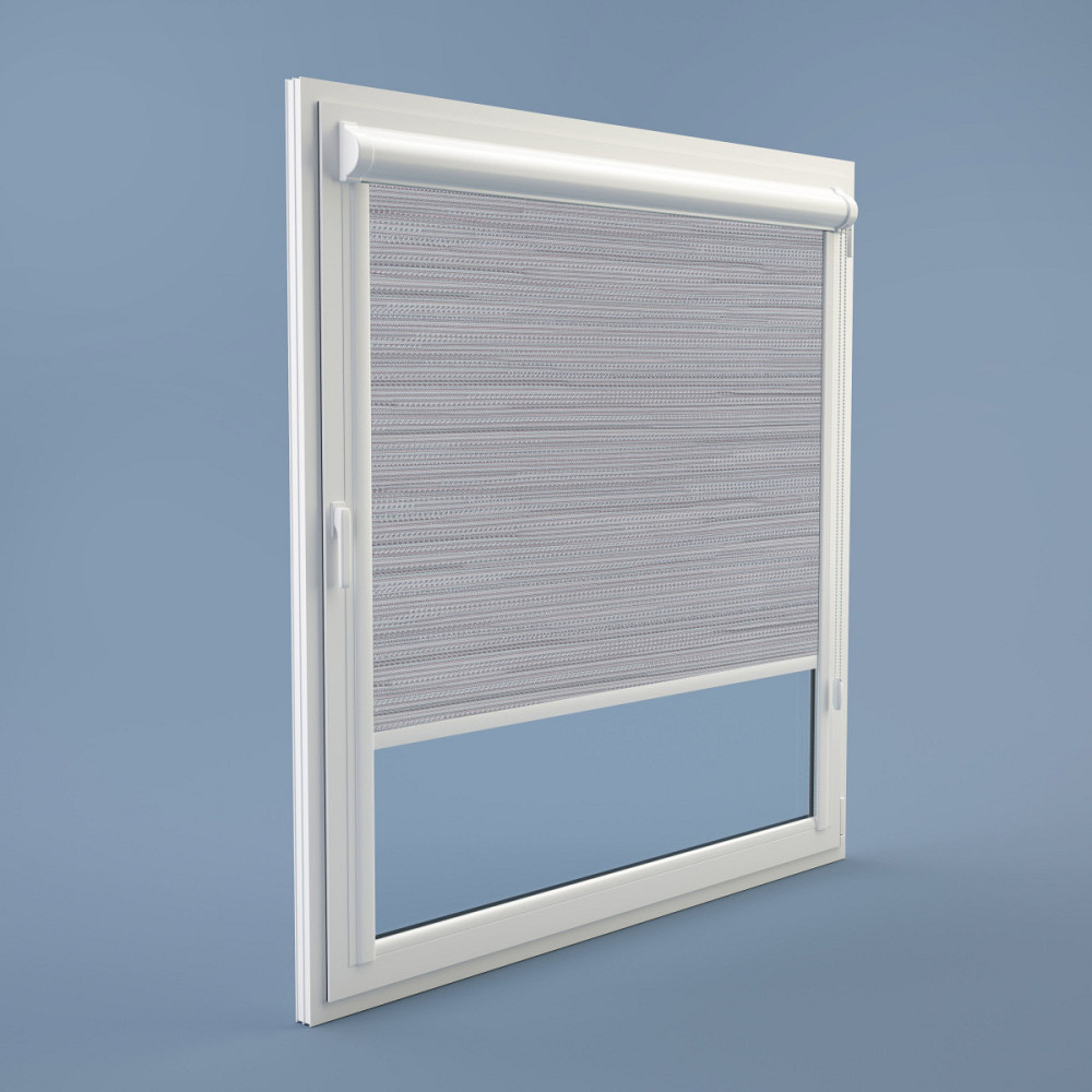 Рулонна штора Rolets Меланж преміум 2-4-950 95x170 см закритого типу Світло-сіра Киев - изображение 1