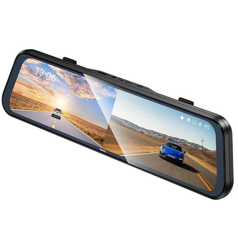 Автомобильный регистратор зеркало Hoco DV16 Dual-Channel Driving Recorder 1080p+720p Херсон - изображение 5