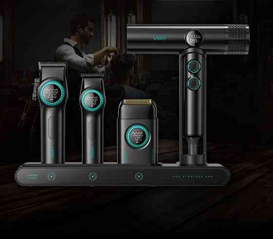 Комплект длят стрижки VGR STEPLERSS PRO 4 IN 1 BLACK черный Киев
