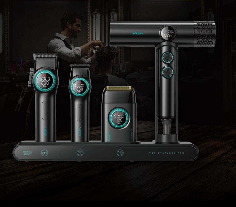 Комплект длят стрижки VGR STEPLERSS PRO 4 IN 1 BLACK черный Киев - изображение 6