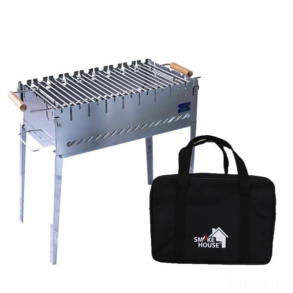 Мангал-чемодан из нержавеющей стали с сумкой и решеткой Smoke House Case 8 Харків - зображення 2