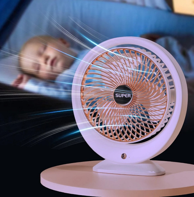 Вентилятор настольний с поворотом 180° 19128 4.5 Вт белый Киев - изображение 9