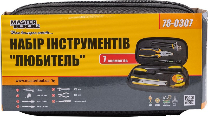 Набор инструмента MASTERTOOL "Любитель" 7 элементов 78-0307 Харків - зображення 2