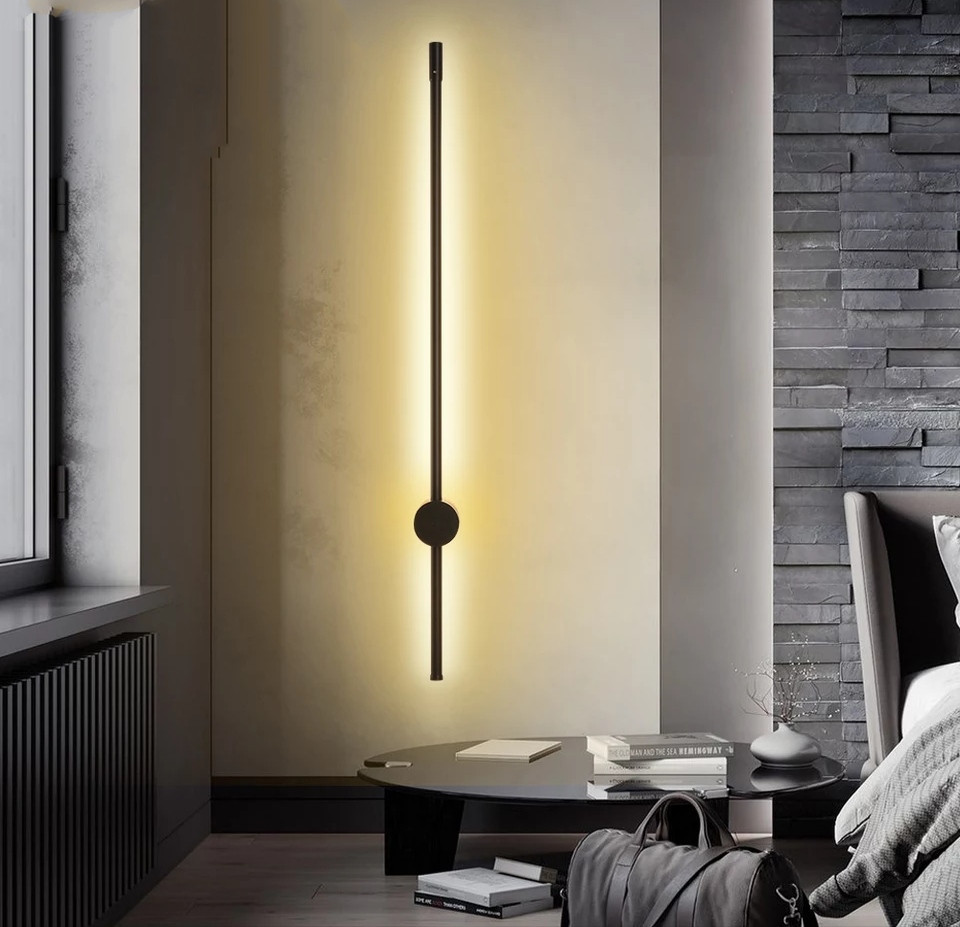 Бра настінна LED WJ014/1000-bk-k Чорний 11х6х102 см. Київ - зображення 1