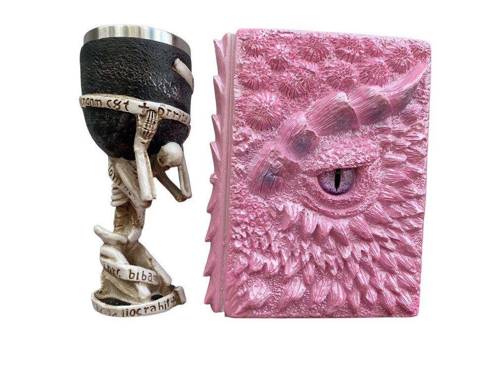 Подарочный набор Бокал 3D Скелет на Колене и Блокнот 3D «Дракон Единорога» Киев - изображение 1