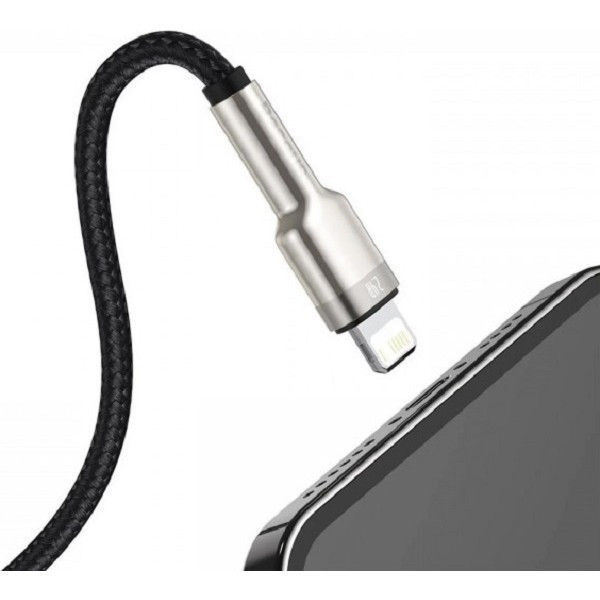 Кабель Baseus Cafule Metal Data Type-C to Lightning PD 20W 0.25m Black (CATLJK-01) Харків - зображення 5