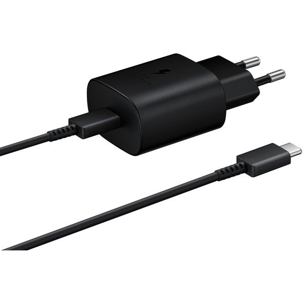 Мережевий зарядний пристрій Samsung 25W PD3.0 Type-C + cable Type-C Black (EP-TA800XBEGRU) Харків - зображення 1