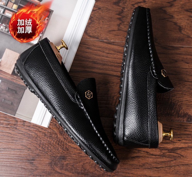 Мужские зимние мокасины с мехом ЧЕРНЫЙ МЕХ (на меху) Размер 41 42 Киев - изображение 12