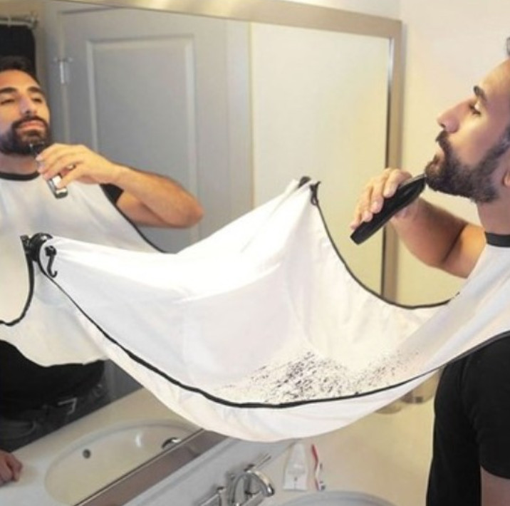 Фартук для бритья бороды 5911 70х100 см белый Київ - зображення 3