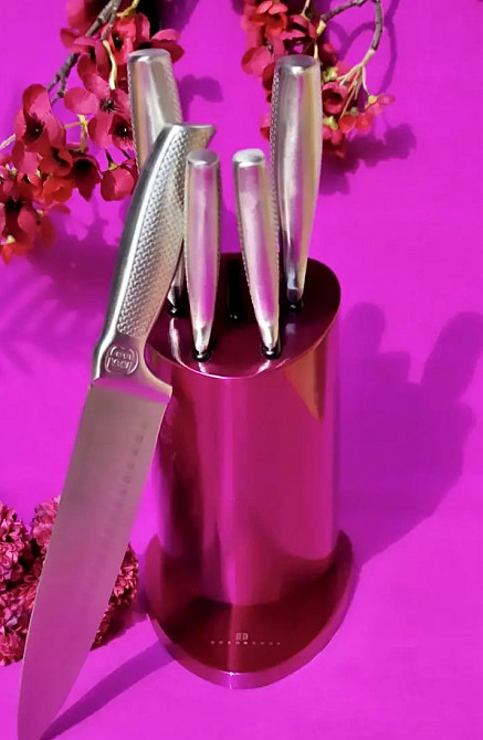 Набір ножів Edenberg EB-11021-Pink 6 предметів рожевий Київ - зображення 1