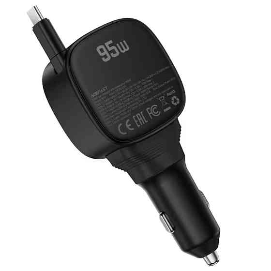АЗУ Acefast B17 PD30W+QC3.0 total 95W (1USB-A/1C) with retractable cable Type-C Херсон