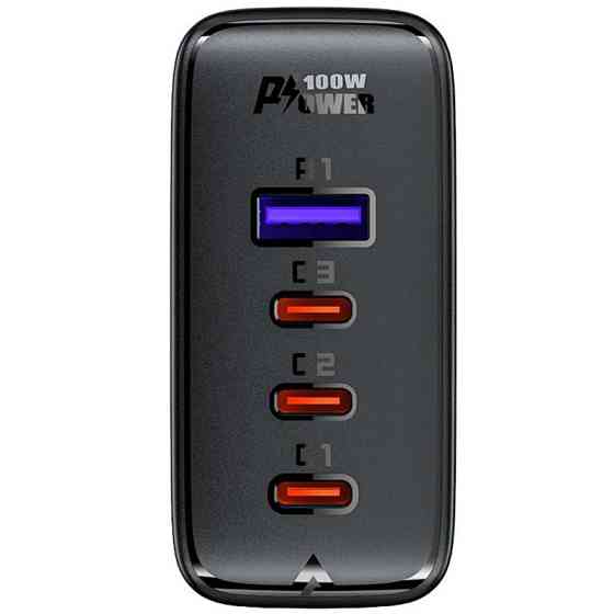 СЗУ Acefast A37 PD100W+QC3.0  GaN (1USB-A/3C) + кабель Type-C to Type-C 2m Херсон