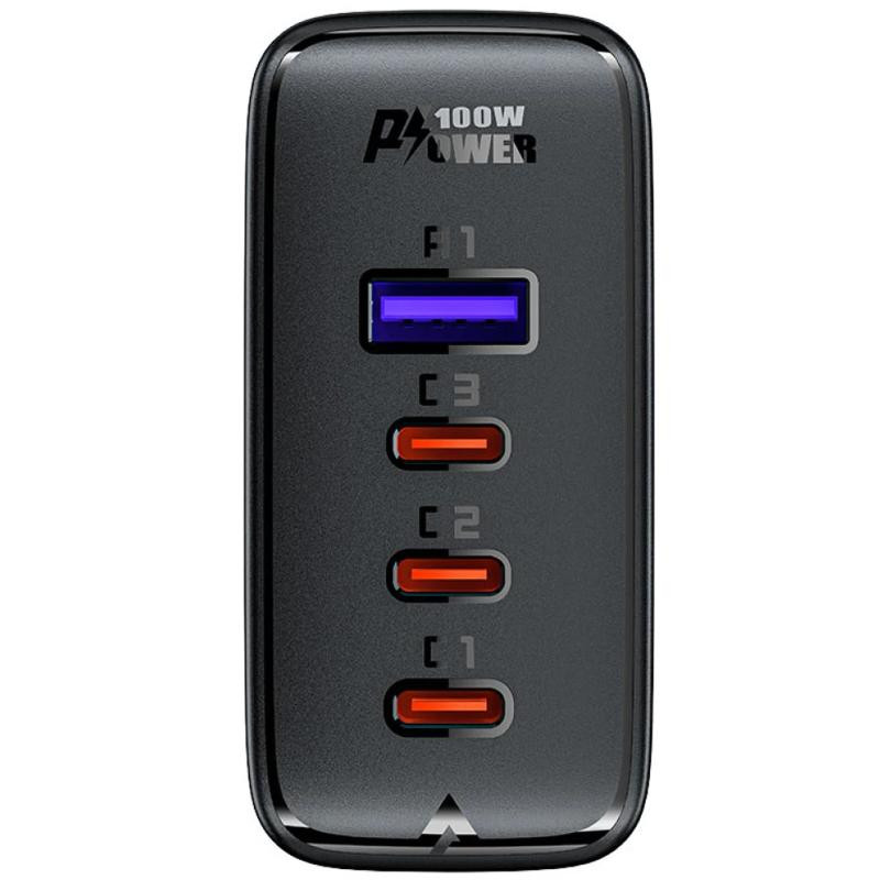 СЗУ Acefast A37 PD100W+QC3.0  GaN (1USB-A/3C) + кабель Type-C to Type-C 2m Херсон - изображение 3