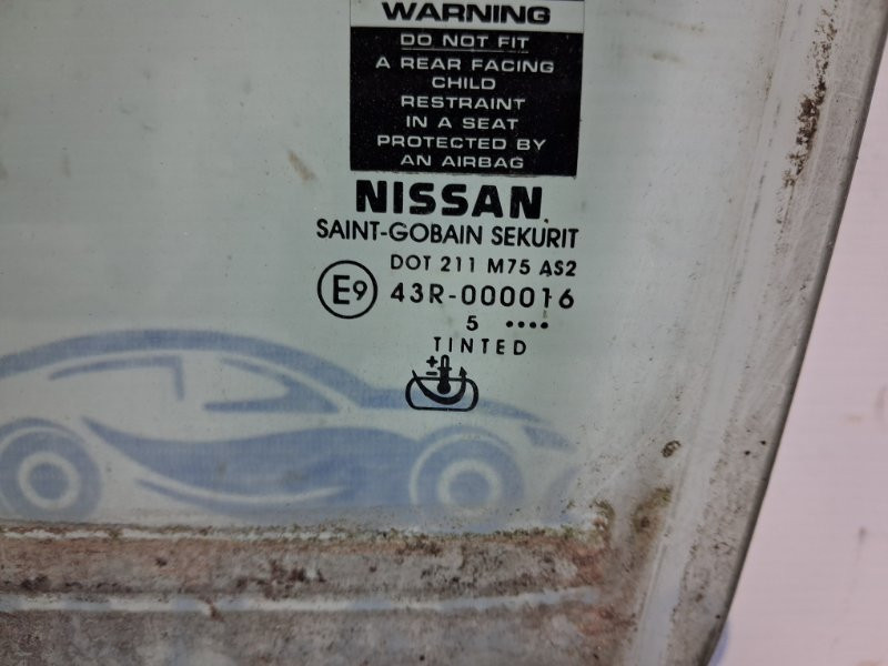 Стекло двери переднее левое Nissan Navara D40 2.5 DIESEL YD25DDTI 2004 (б/у) Київ - зображення 3