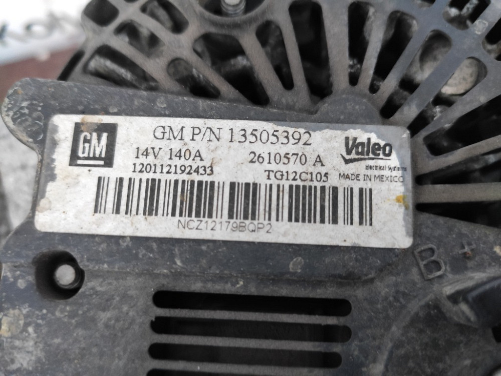 Генератор Opel Meriva B 1.3 cdti 2010-2017 (13505392) Ковель - изображение 3