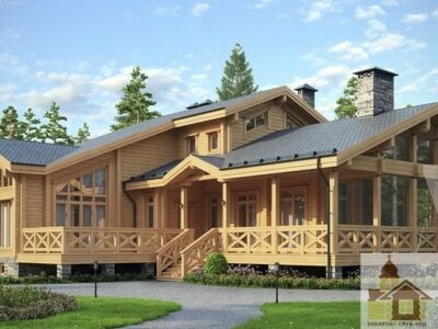 Купити зруб котеджу з рубаною стіною — Закарпат Зруб-Буд Одеса - зображення 4