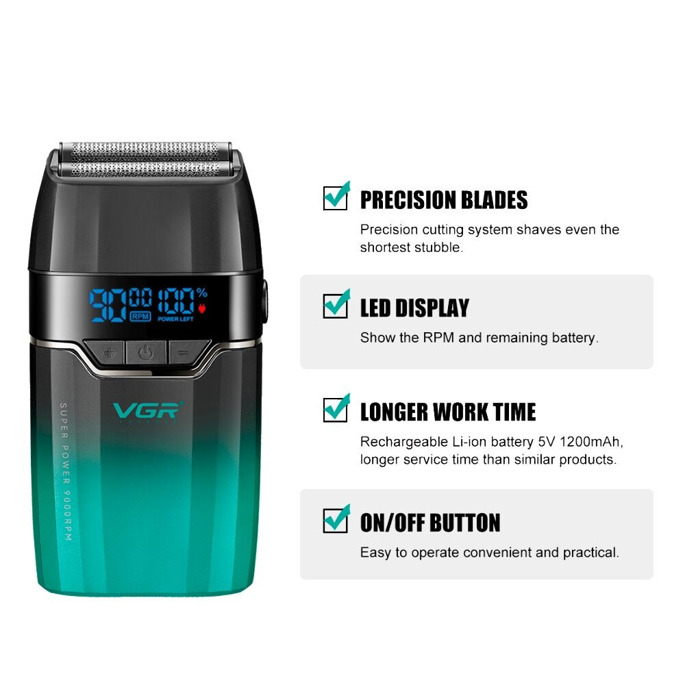 Электробритва VGR V-308 GREEN зеленая Киев - изображение 6