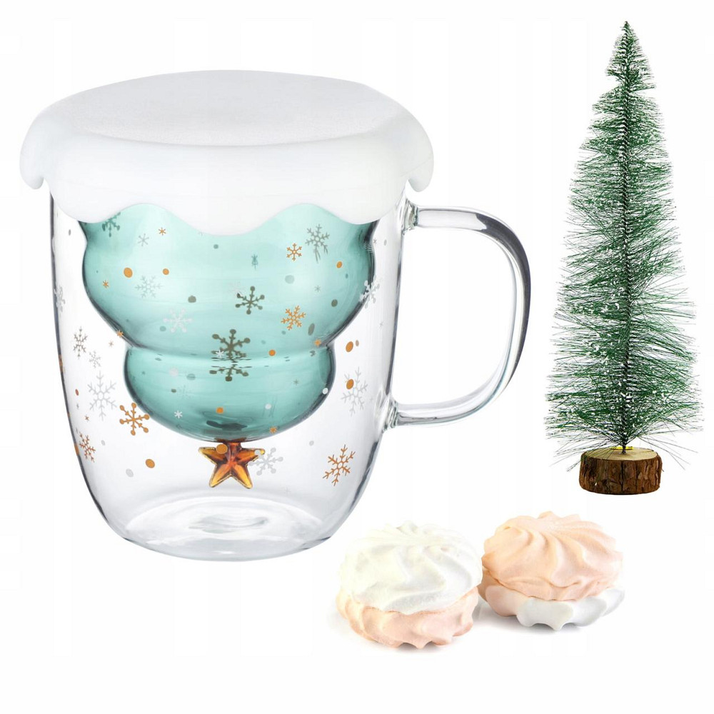 Чашка новогодняя Kamille с двойными стенками 320 мл КМ9018 Одеса - зображення 2