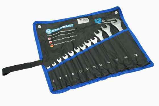 Набор ключей комбинированных 6-22 мм 12 шт в чехле СТАНДАРТ NKK12STE-S Харків