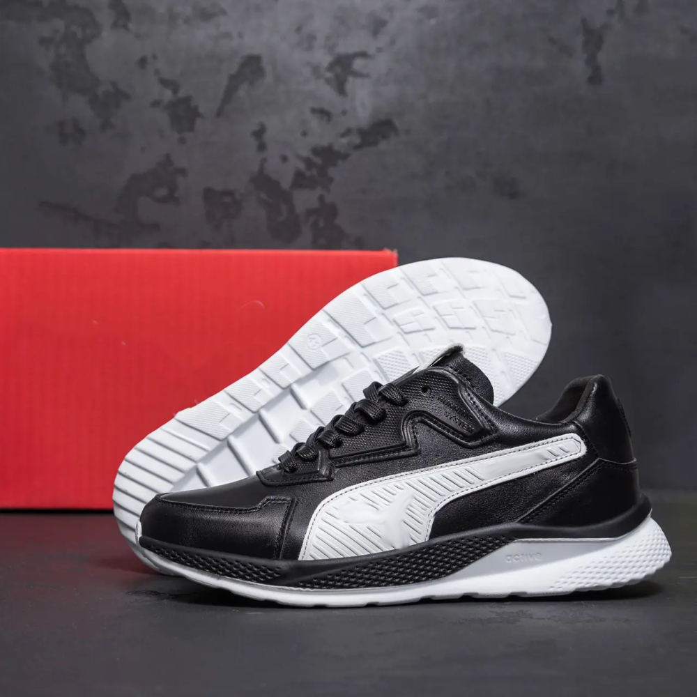 Мужские кожаные кроссовки  RS Black Київ - зображення 8