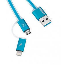 Combo 2-in-1 кабель Lightning/micro USB, 1м blue Aurora Combo Remax 300703 Київ - зображення 2