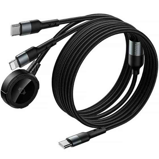 Дата кабель Hoco CW64 3in1 Type-C to iWatch/Lightning/Type-C 15W (1.2m) Херсон