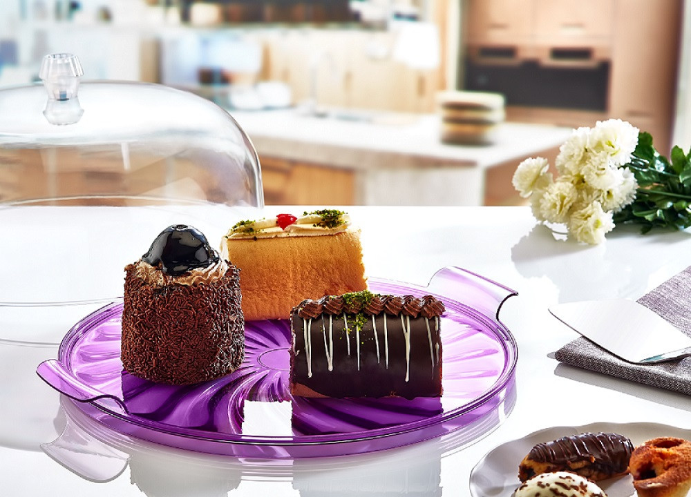 Тортовница Кристалл красная Київ - зображення 2