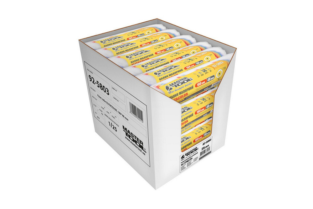 Валик малярный MASTERTOOL Elitacolor 48/180/11 мм Ø 8 мм 92-5803_Р Харьков - изображение 4
