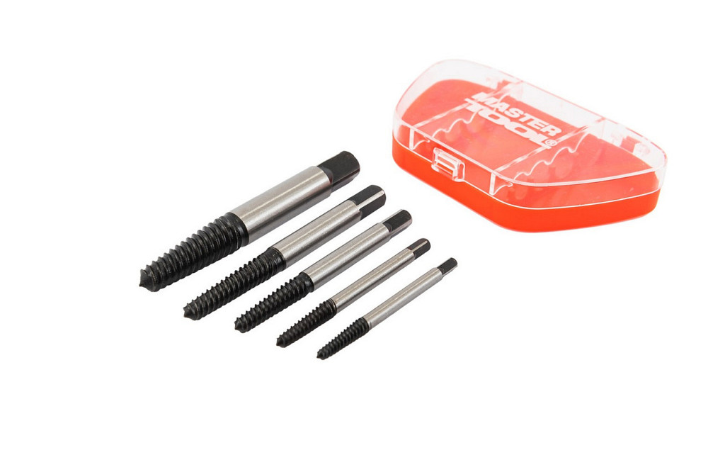 Экстракторы для выкручивания поврежденных винтов MASTERTOOL М3-М18 набор 5 шт 14-1405 Харків - зображення 6