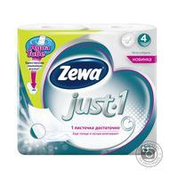Туалетная бумага Zewa Just 1 четырёхслойная 4 рулона Київ - зображення 1