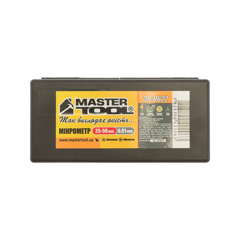 Микрометр MASTERTOOL 25-50 мм точность 0.01 мм 30-0622 Харків - зображення 6
