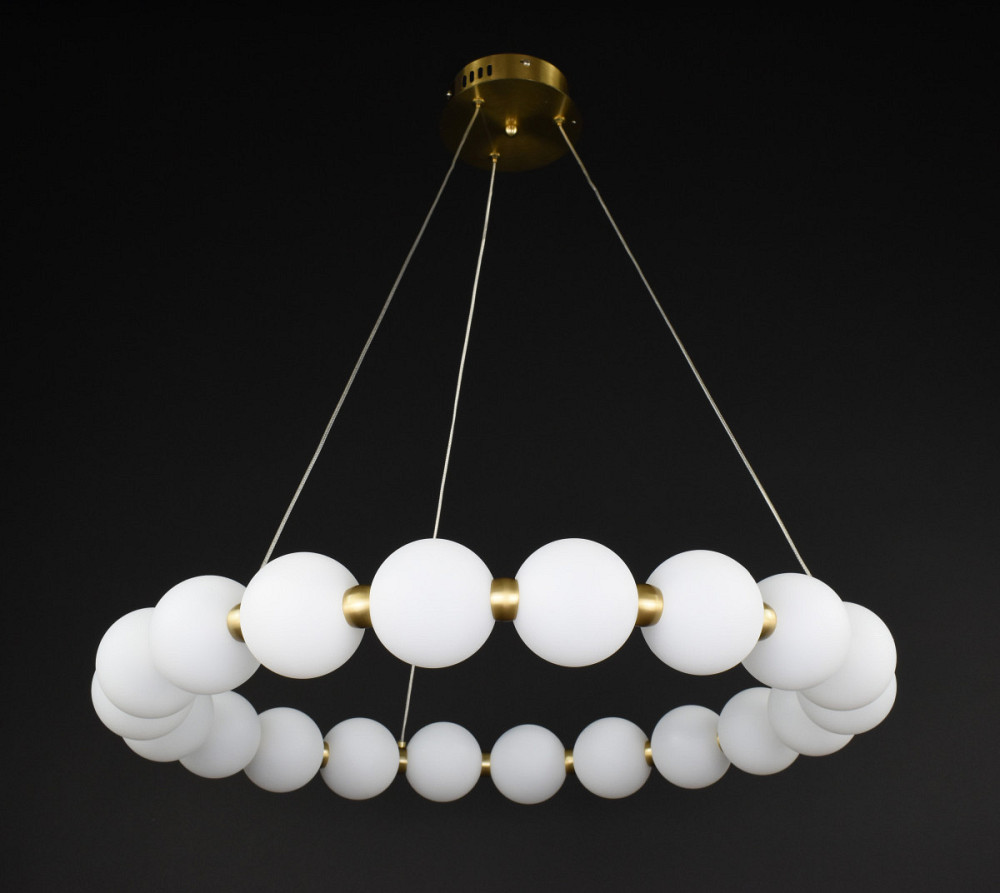 Люстра стельова LED MJ11-800 Латунь 30-140х84х84 см. Киев - изображение 1