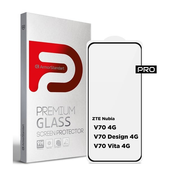 Захисне скло ArmorStandart Pro для ZTE Nubia V70 4G / V70 Design 4G / V70 Vita 4G Black (ARM83039) ( Харьков - изображение 1