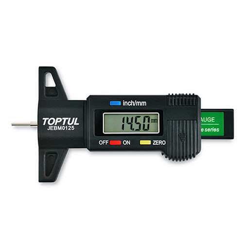 Измеритель глубины протектора шин электронный 0-25,4мм TOPTUL JEBM0125 Харків - зображення 1