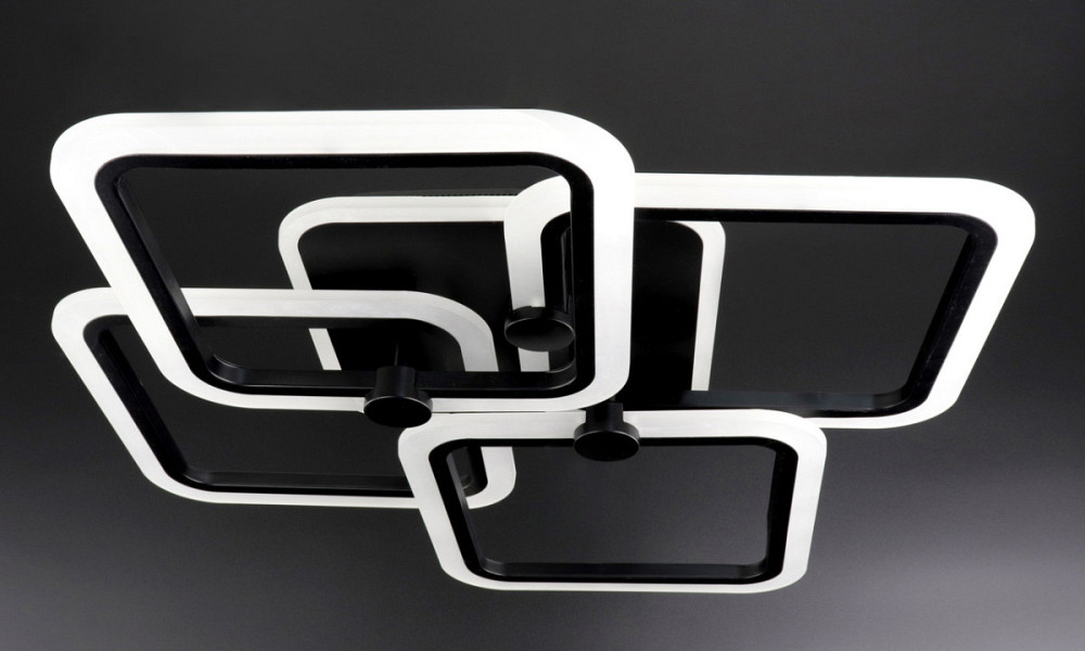 Люстра стельова LED з пультом A2503/4S-RGB-bk Чорний 10х56х65 см. Киев - изображение 1