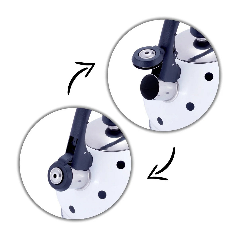 Чайник Kamille из нержавеющей стали со свистком 2 л Одеса - зображення 3