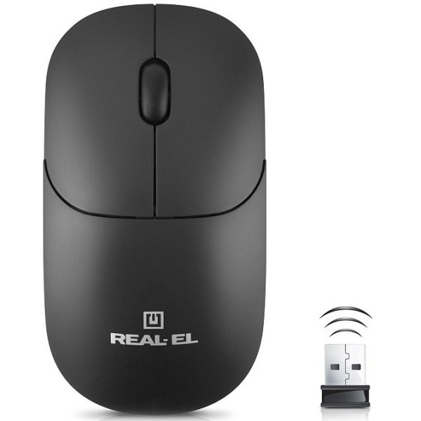 Мишка REAL-EL RM-311 Wireless Black (EL123200041) Харьков - изображение 1