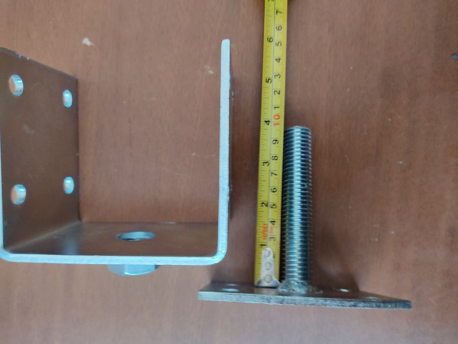 Кронштейн опора регульована100х100х100х80х4 дерев'яного бруса Нововолинськ - зображення 2